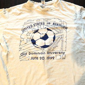 Vintage Adidas Shirt Mens XL 1992 USA vs Bermuda Olympic Watch Party ODU READ